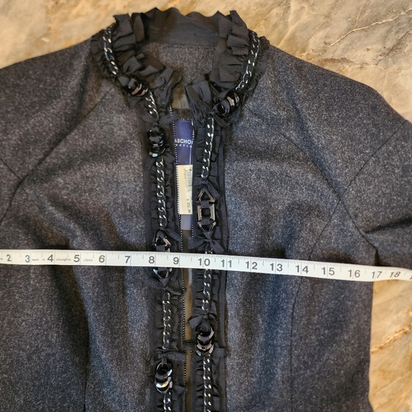 Magaschoni NWT charcoal wool cashmere blazer size 10 - Picture 7 of 12